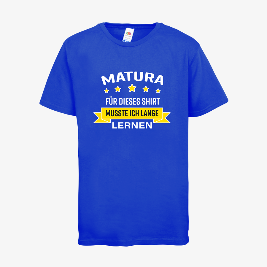 T-Shirt für Jugendliche mit Motto Matura Premium royalblue