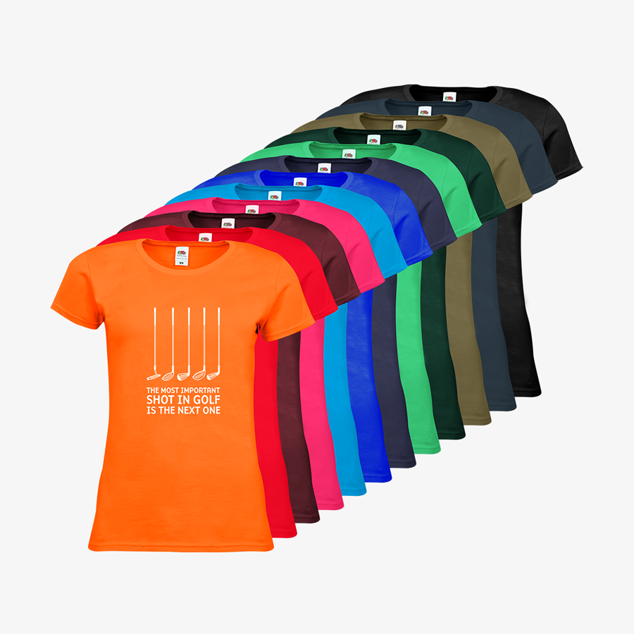 T-Shirts mit Standardmotiv Golfshot Damen Premium Sortiment