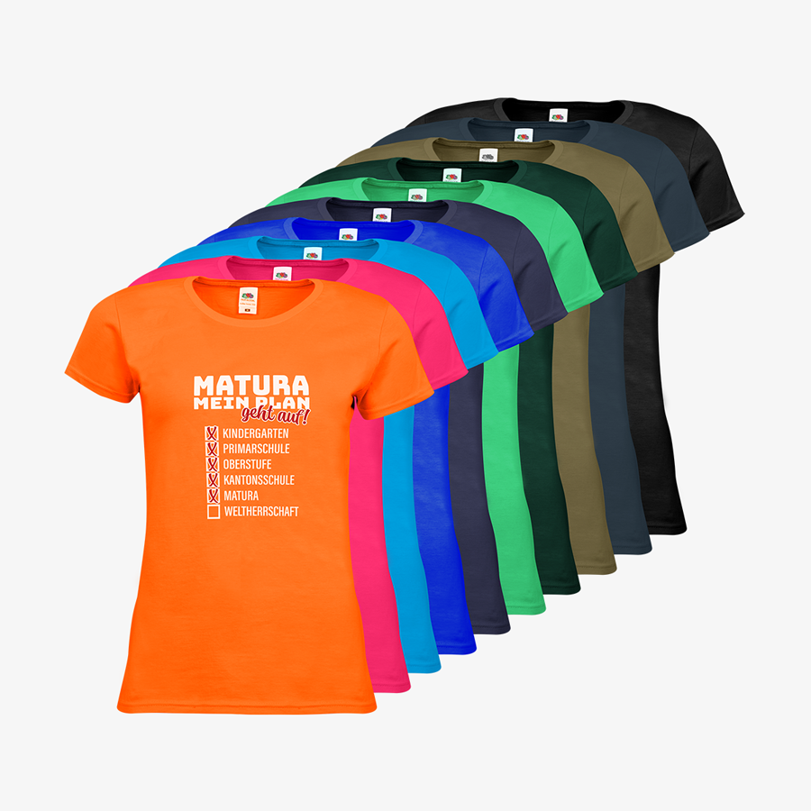 T-Shirts mit Standardmotiv Matura für Damen Premium Sortiment