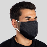 Fashion Maske R1 3-lagig schwarz/grau Anwendungsbeispiel