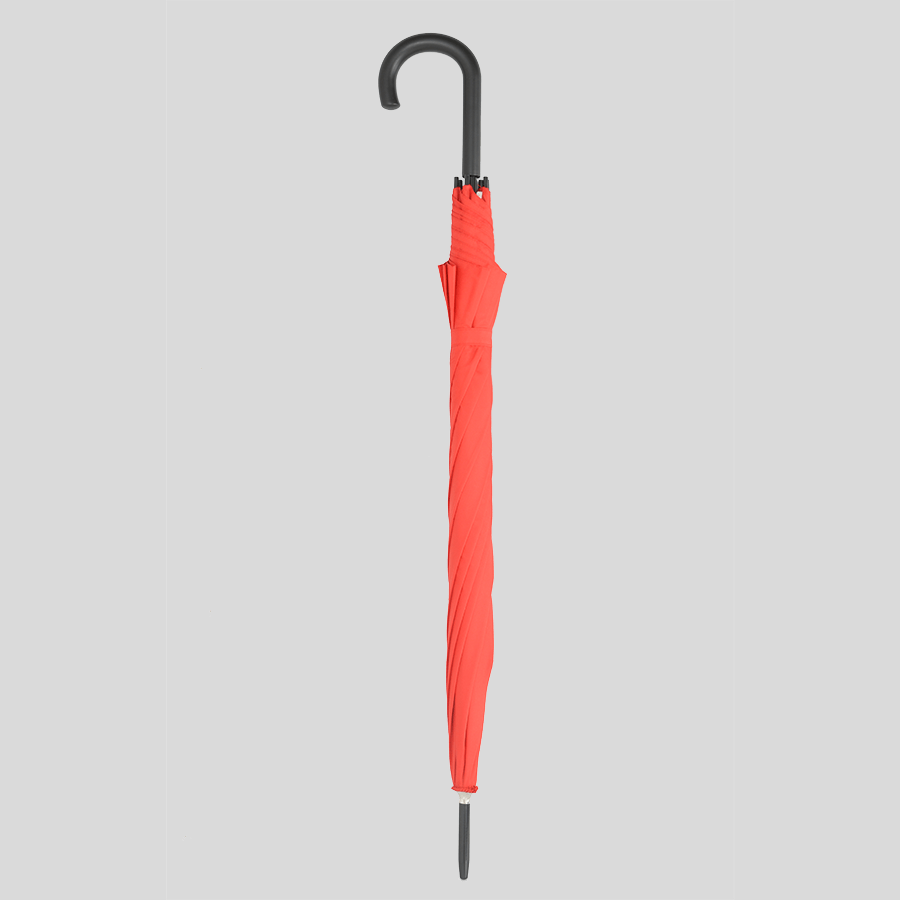 Geschlossener Automatik-Partner-Stockschirm von doppler in Rot, vollfarbig bedruckbar 