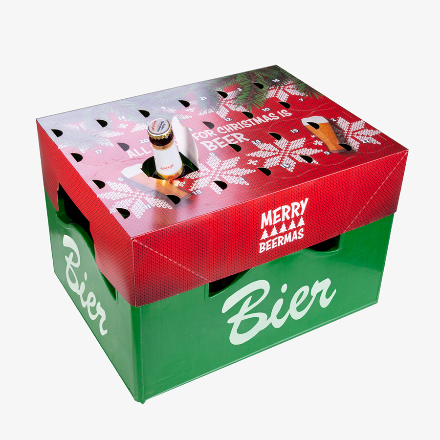 Vollansicht Bierkasten Adventskalender