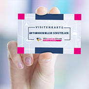 Antimikrobieller Schutzlack Visitenkarte
