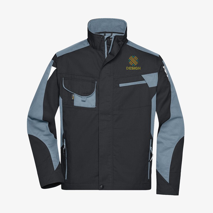 Premium-Arbeitsjacke mit inidividuellem Stick für Logo