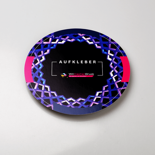 Runde Aufkleber mit personalisiertem Motiv bedruckt