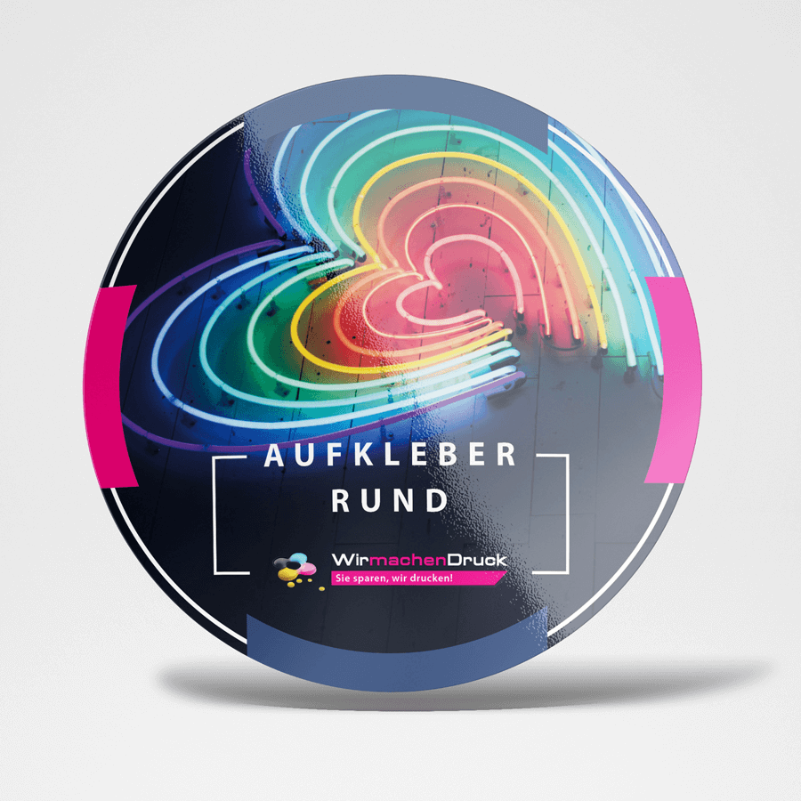Runder hitzebständiger Aufkleber bedruckt mit Wunschmotiv