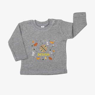 Baby-Langarmshirt aus 100 % Bio-Baumwolle mit vollfarbigem Digitaltransferdruck