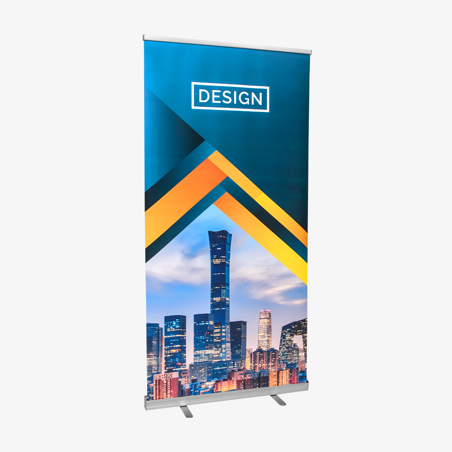 Günstiges Basic-Roll-up-Banner mit Wunschmotiv in der Grösse 100 x 200 cm