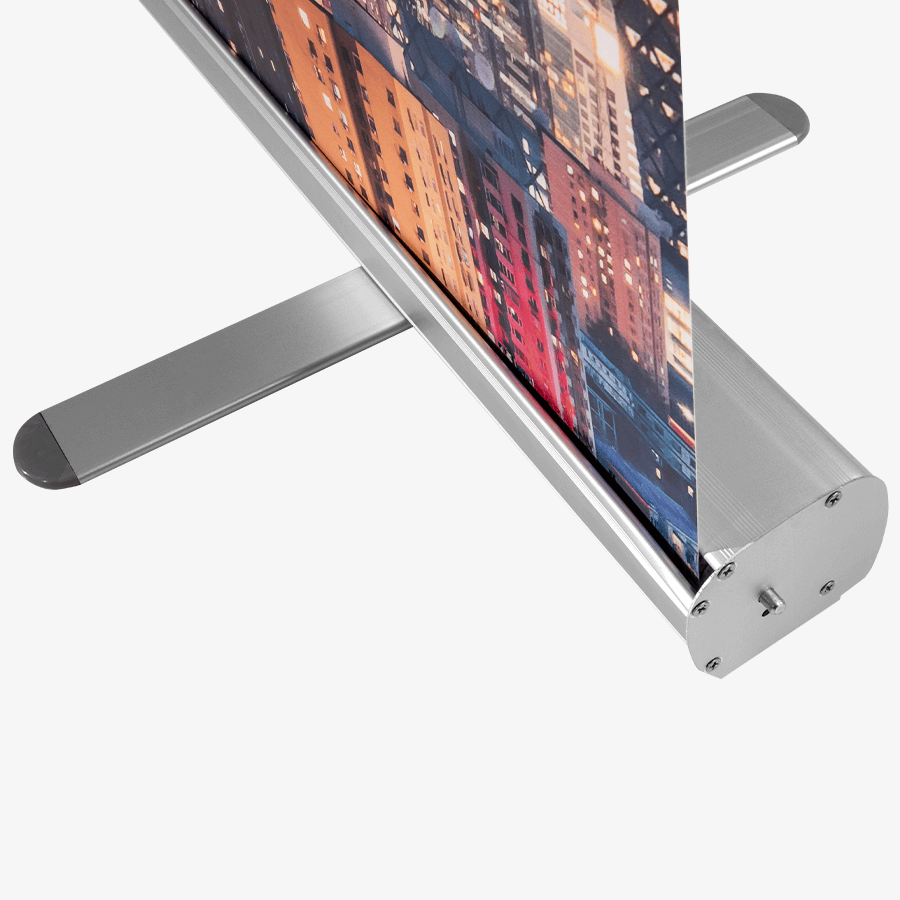 Individuell bedrucktes Basic-Roll-up-Banner mit Kassette aus Aluminium