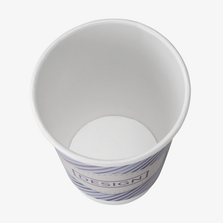 Doppelwandiger 300-ml-Pappbecher mit Eichstrich, individuell bedruckt