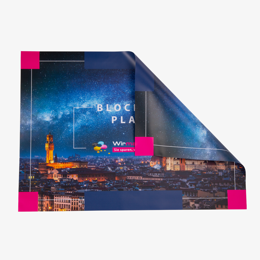 Blockout-Plane 4/4-farbig beidseitig bedruckt, plano