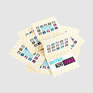 Vollfarbig und beidseitig individuell bedruckte Brieflose aus mattem Bilderdruckpapier