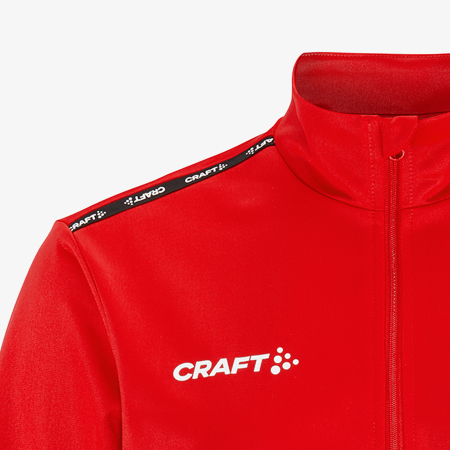 Craft-Halfzip-Trainingsshirt für Damen mit individuellem, einfarbigem Druck auf der Brust