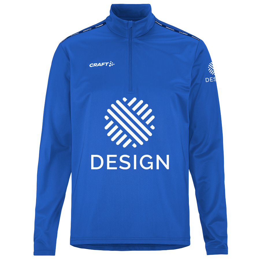 Craft-Halfzip-Trainingsshirt für Herren mit individuellem Druck an zwei Druckpositionen