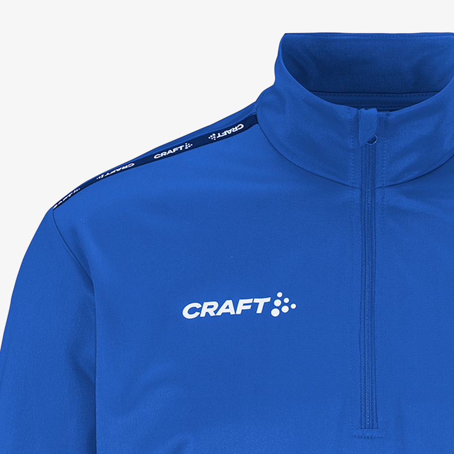 Craft-Halfzip-Trainingsshirt für Herren mit individuellem, einfarbigem Druck auf der Brust