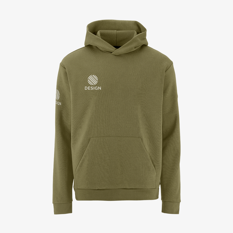 Hochwertiger Craft-Hoodie mit individuellem Aufdruck auf zwei Druckpostionen (Brust und Ärmel)