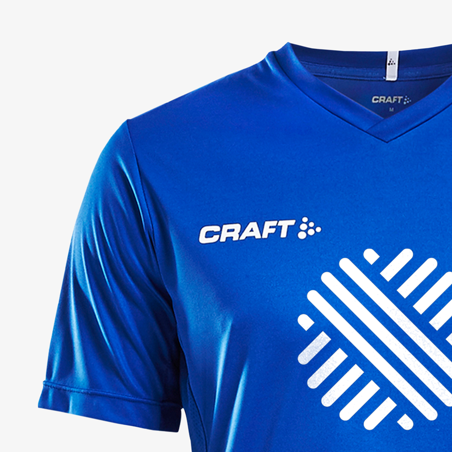 Blaues Herren-Trikot Squad Jersey Solid der Marke Craft, frontal bedruckt mit individuellem Design
