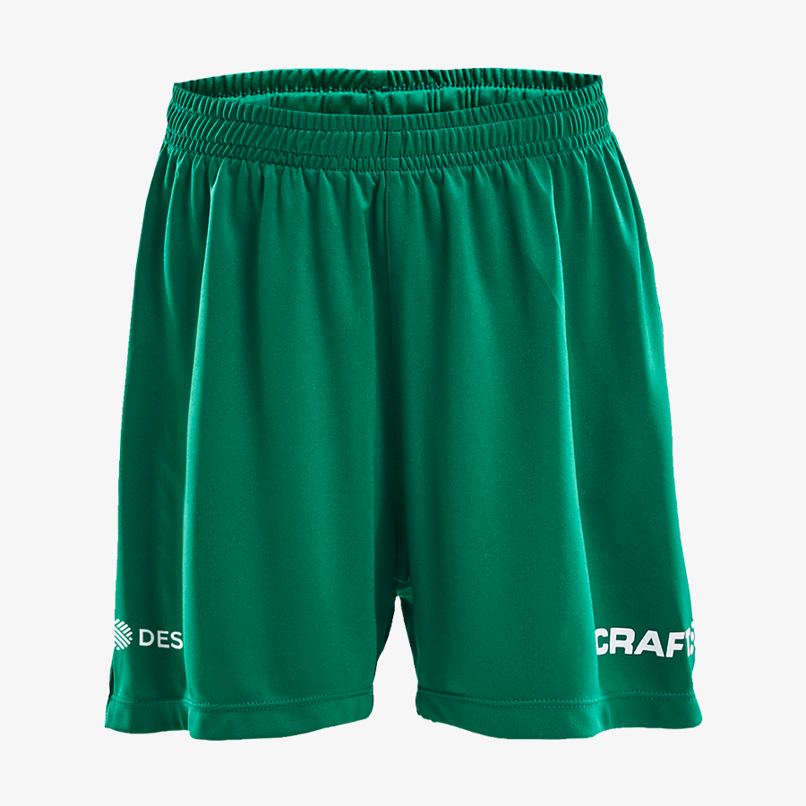 Grüne Craft-Shorts für Kinder, an einer Position individuell bedruckt