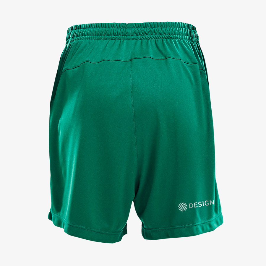 Grüne Craft-Shorts für Kinder, auf der Rückseite individuell einfarbig bedruckt