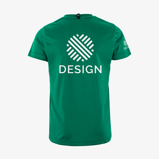 Grünes Kinder-Trikot der Marke Craft, auf dem Rücken und dem rechten Ärmel individuell bedruckt