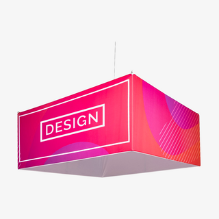 Rechteckiger 3D-Deckenhänger mit 4/4-farbigem Druck