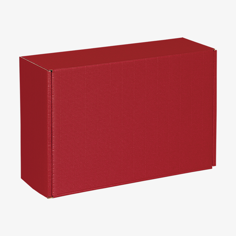 Kleiner Delikatessenkarton in Rot, ideal als neutrale Geschenkbox