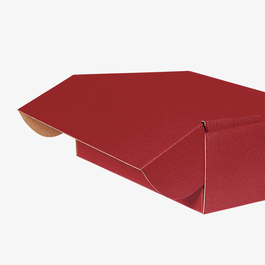 Delikatessenkarton in Rot, ideal als stabile Geschenkbox