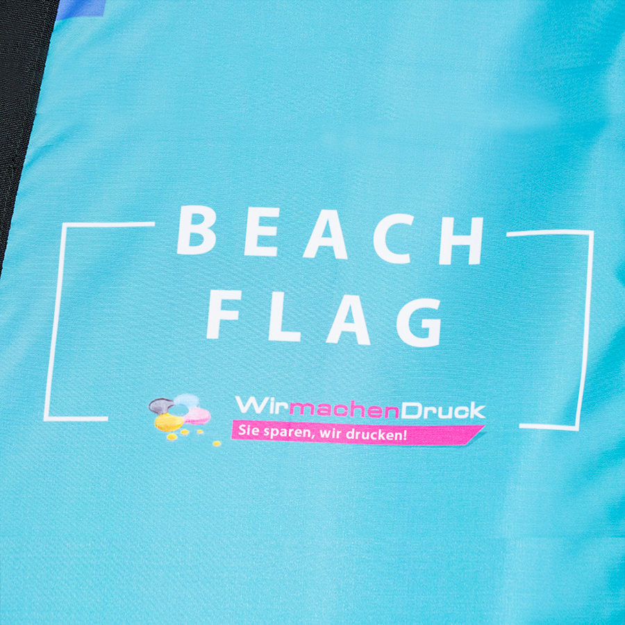 Beachflag Dropflag Detail mit Text