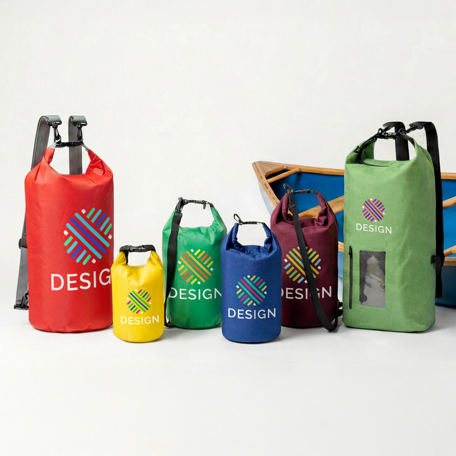 Bedruckbare und wasserdichte Drybags in vielen Farben und Varianten 