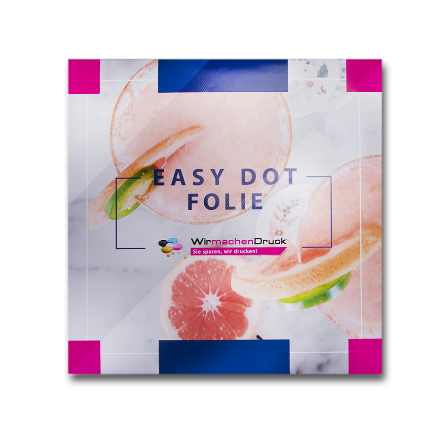 Quadratische Easy-Dot-Folie mit personalisierbarem und hochwertigem Druck