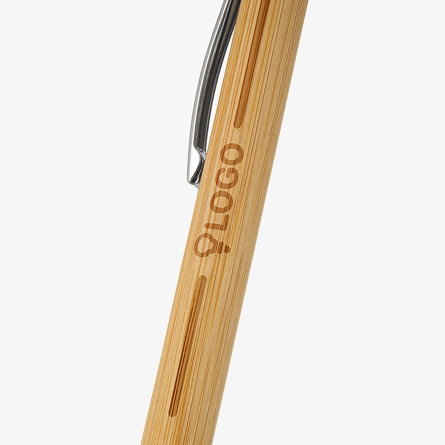 Gravierter Bambus-Touchpen-Kugelschreiber mit individuellem Logo und Touchpen
