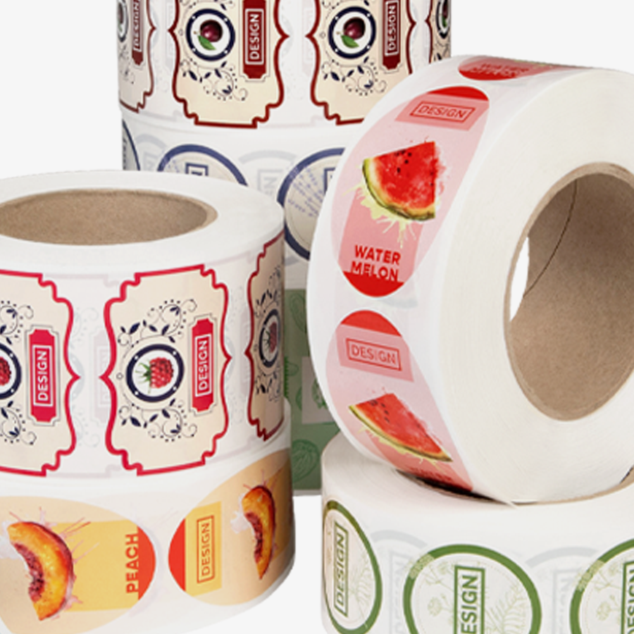 Etiketten mit Mehrfachmotiven und mehreren Rollendurchmessern, ideal für die maschinelle Verarbeitung