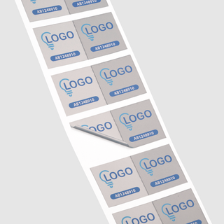 Rechteckige Etiketten mit Perforation bedrucken