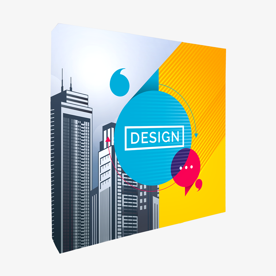 3 x 3 m grosse Faltdisplay-Messewand mit Kedersystem im eigenen Design