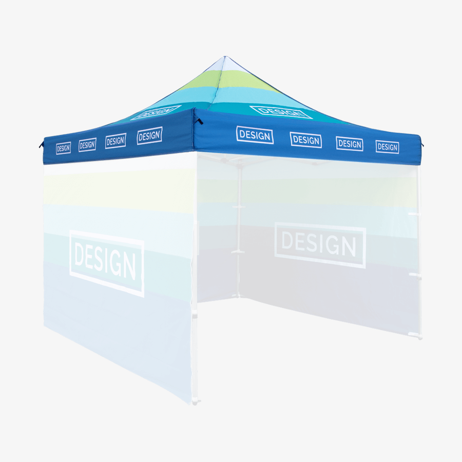 Ersatzdruck Dach für Faltzelte und Faltpavillons, individuell im Corporate Design bedruckt