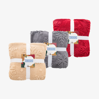 Zweilagige Weihnachts-Fleecedecken aus Korallenfleece in mehreren Farben