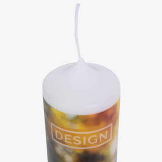 Detailansicht einer 25 cm hohen Fotokerze mit vollfarbigem Druck