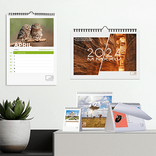Bedruckte Tischkalender und Wandkalender mit Designvorlage 2024