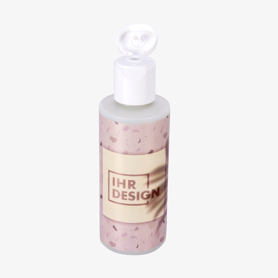 Flüssigseife in Kunststoff-Fläschchen (100 ml) mit praktischem Klappdeckel