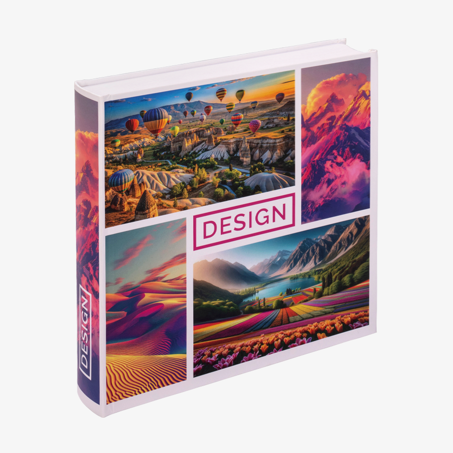 Hardcover-Buch mit rundem Buchrücken quadratisches Format