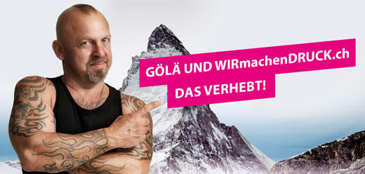 Sänger Gölä als neuer Markenbotschafter von WIRmachenDRUCK.ch