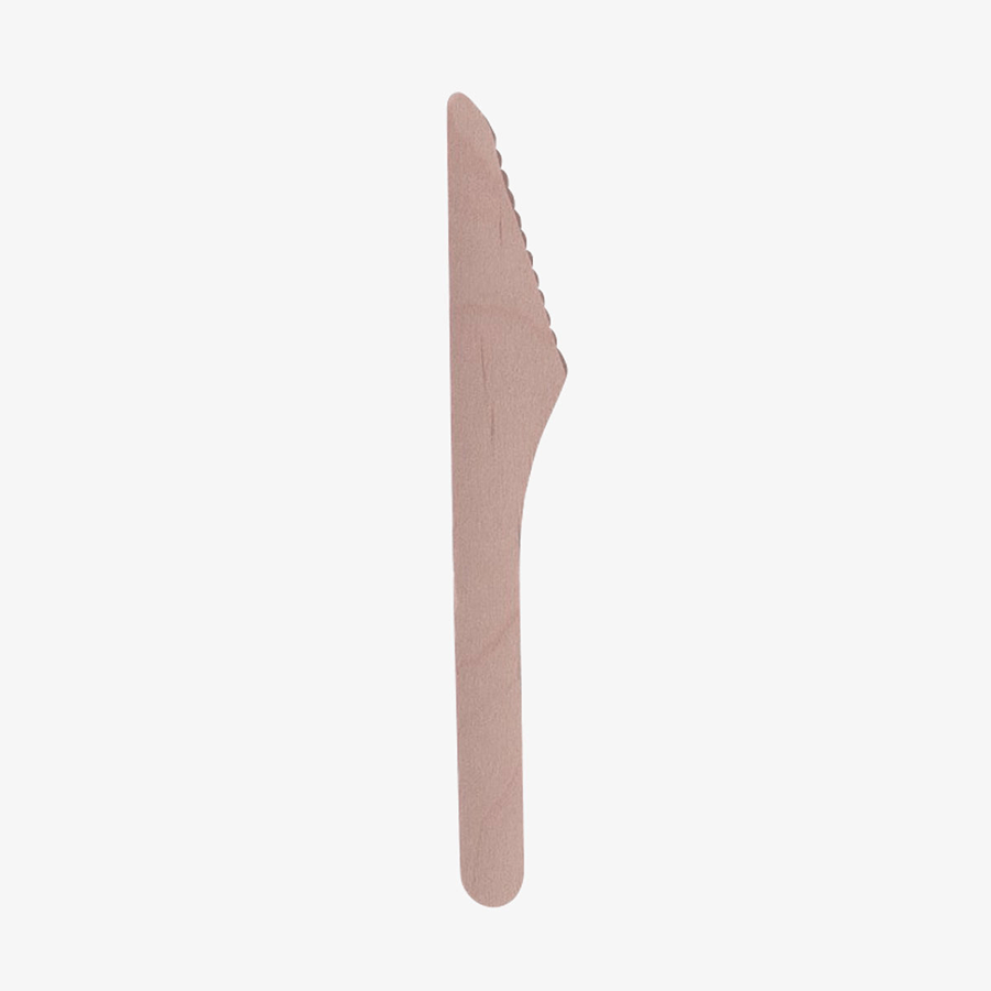 Unbedrucktes Holzmesser mit 16,5 cm Länge