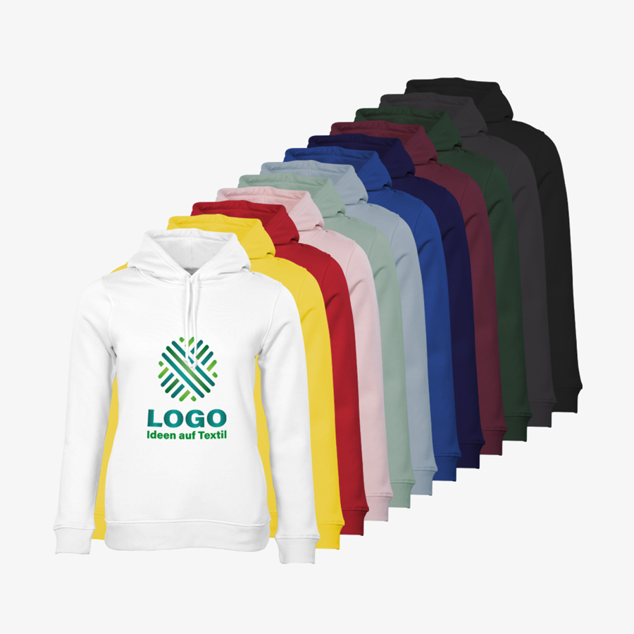 Hoodies Damen Digitaldirektdruck Organic B&C Sortiment