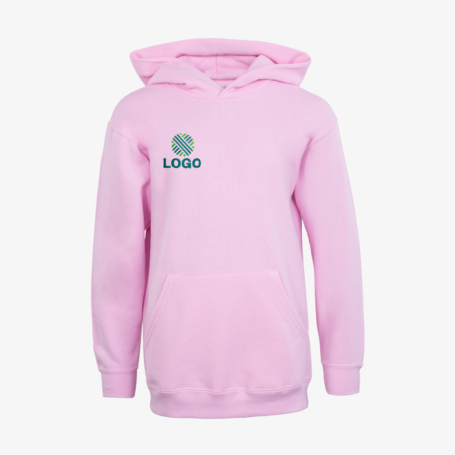 Hoodies Kinder Stick links Basic Fruit of the Loom rosa