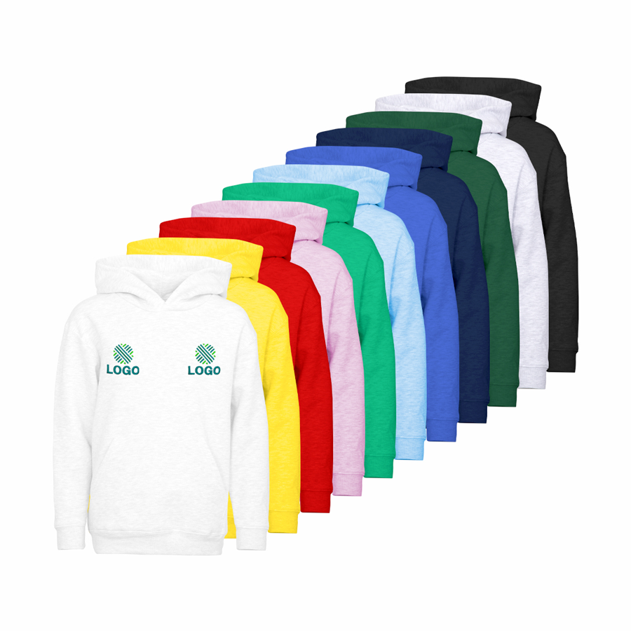 Hoodies Kinder Stick beide Seiten Premium Fruit of the Loom Sortiment