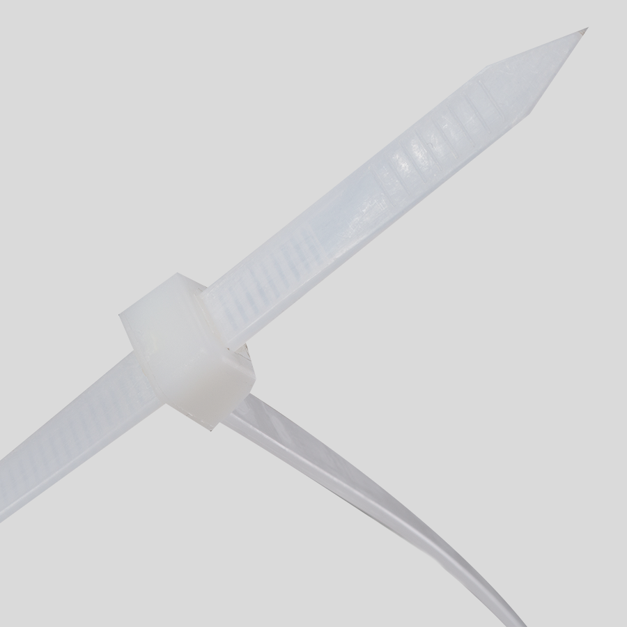 weiss-naturfarbene Nylon-Kabelbinder in der Grösse 7,8 x 760 mm