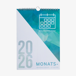 Monatswandkalender, enthalten im neutralen Kalender-Musterset