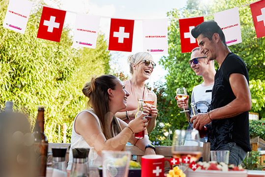 Bundesfeiertag in Schweiz 1. August-Deko
