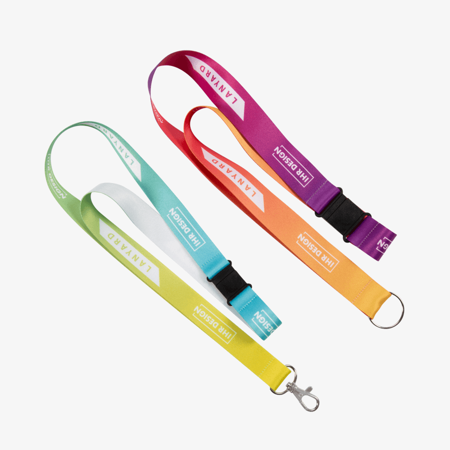 Bedruckte Lanyards mit Sicherheitsverschluss und Metallring oder Haken