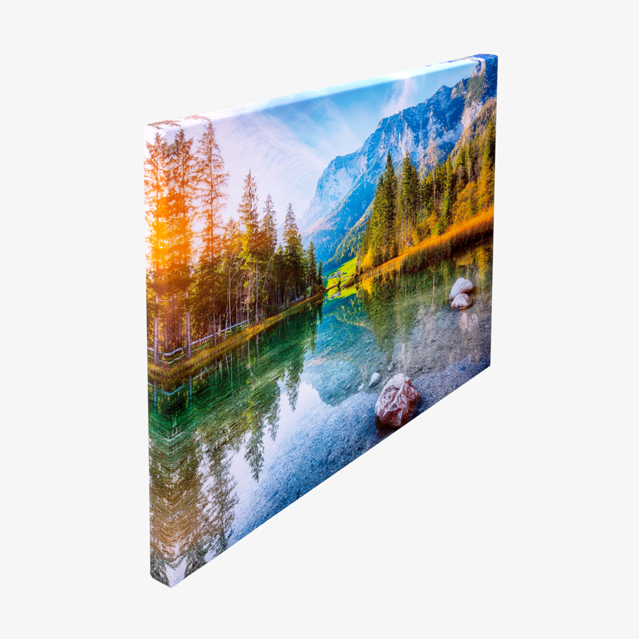 Fine Art Print auf Leinwand im Querformat, aufgespannt auf Holz-Keilrahmen mit 4 cm Tiefe